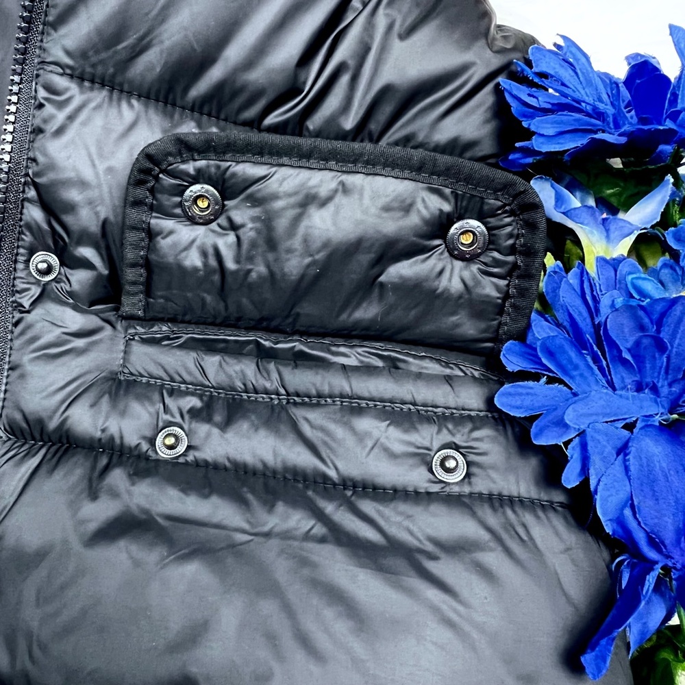 *|•ABERCROMBIE & FITCH•| Puffer Vest Water/Wind Resistant Faux Fur Trimmed Hood* - Picture 9 of 15